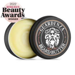 Guardenza beard butter, a leave-in conditioner for beards, featuring a rich, creamy formula with natural ingredients to nourish and condition facial hair.
