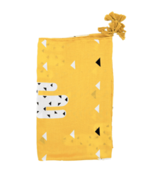 Viscose pareo with cactus pattern in yellow