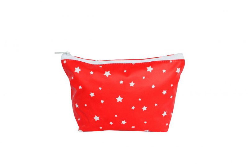 Toilettasje rode sterren L 20x16 cm Isabelle Rose