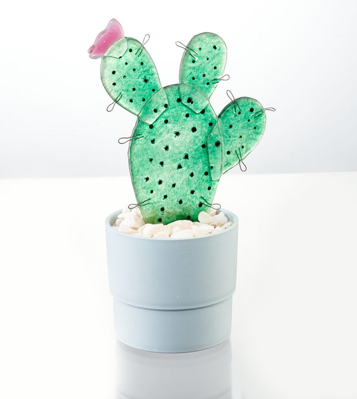 Tropical Cactus  Small 12x19x30 Green