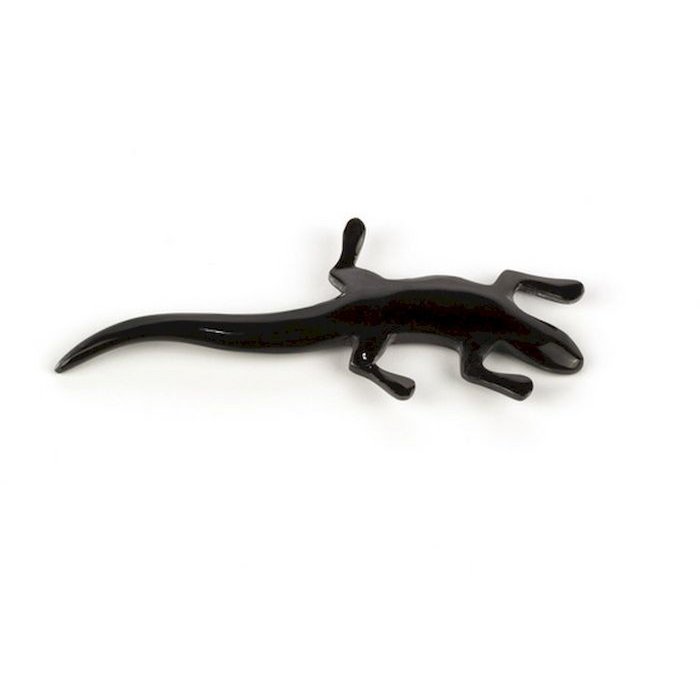 Lot de 6 porte-couteaux lézard en corne noire unie