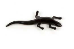 Lot de 6 porte-couteaux lézard en corne noire unie