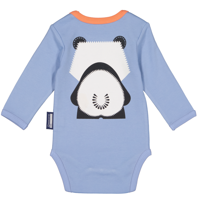 Long Sleeve Bodysuit & Bib Set | Organic cotton |Panda | Birth gift