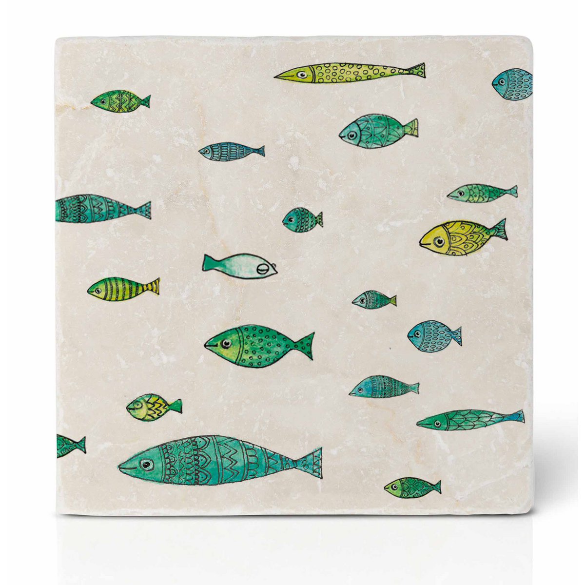 Tile Coaster - School of Fish