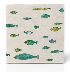 Tile Coaster - School of Fish