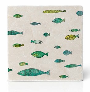 Tile Coaster - School of Fish