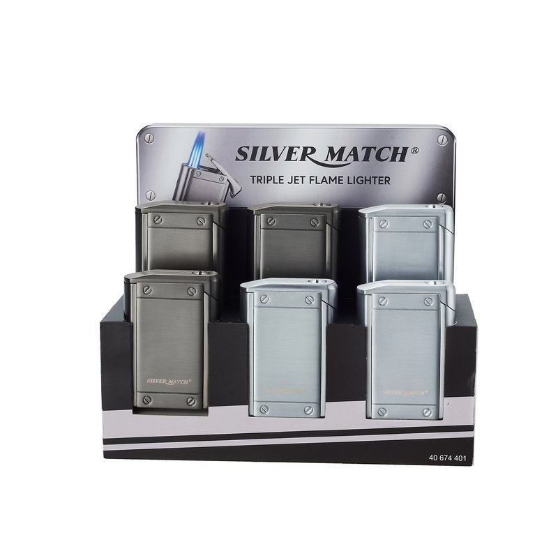 JET FLAME LIGHTER BOGOTA SILVER MATCH