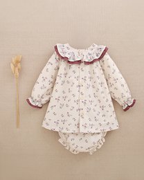 Babykleid mit Blumendruck und Pompon-Detail P71-11604032