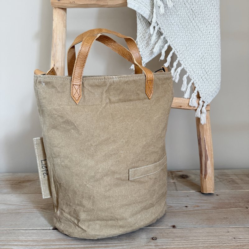 Vintage BucketBag (brown canvas) NEW BATCH