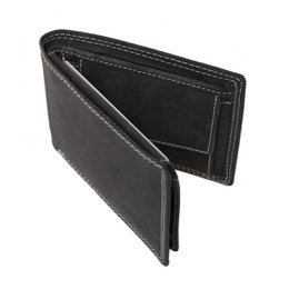 Herrenbrieftasche aus schwarzem Leder