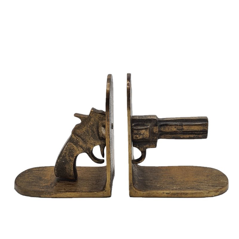 Bookend Gun - Gold - Antique Brass Shiny