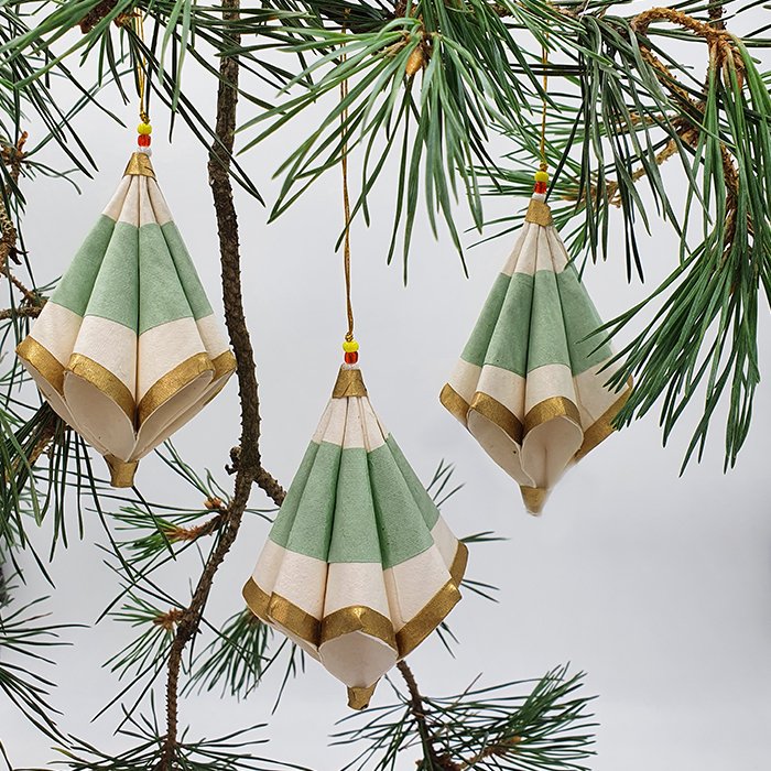ANNA NERA Fairtrade Cone folden mint gold natural set/3 900-024