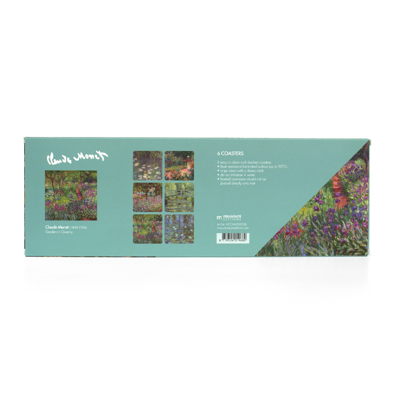 Posavasos, juego de 6, jardín de Monet en Giverny