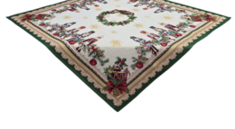 Centro de mesa navideño soldado de lurex en gobelino