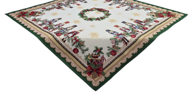 Centrotavola Natalizio Soldatino Lurex in Gobelin