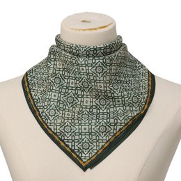 Green Silk Square Scarf Azahar