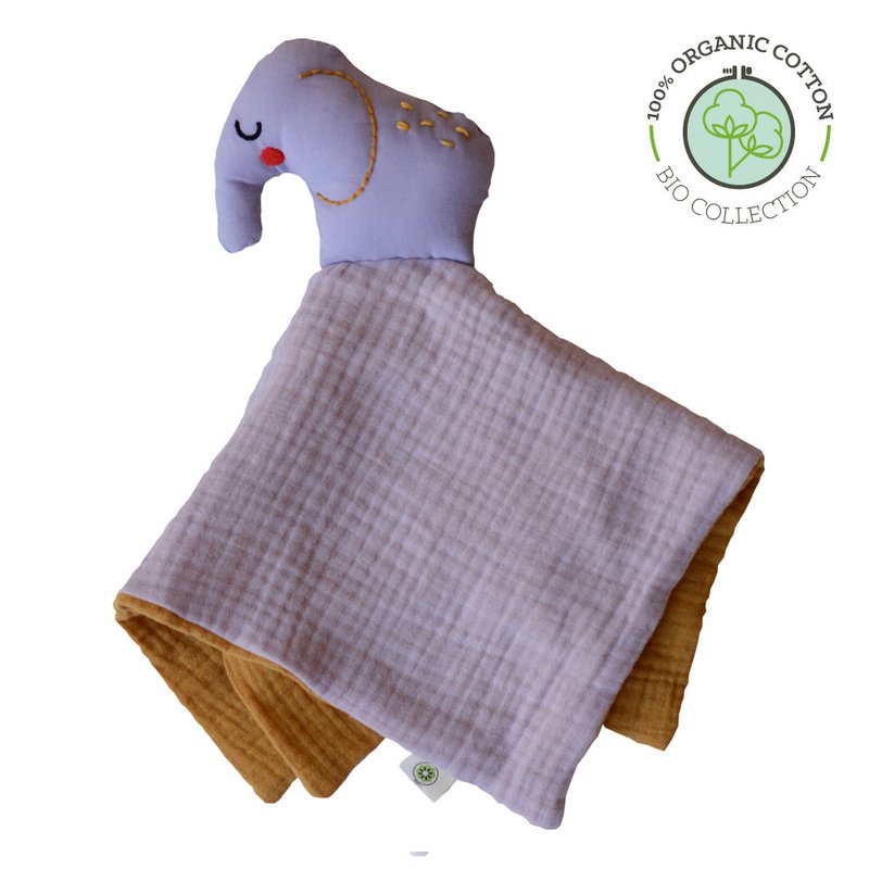 Organic cotton elephant doudou