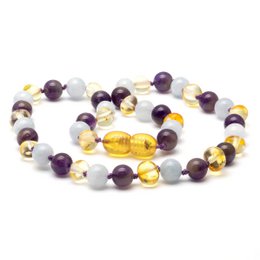 Baltic Amber & Gemstone Necklace 16