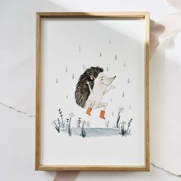 Art Print - Hedgehog | Dancing in the rain