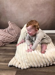 Poltrona MINI CHILLTOP, Pelliccia Esclusiva Bianco Sporco