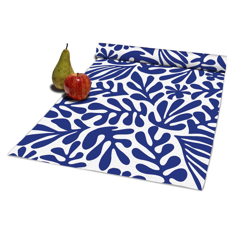 White & Blue Table Runner