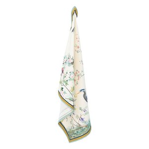 Theedoek 50x70 cm Beige Katoen Tropisch Motief Keukenhanddoek