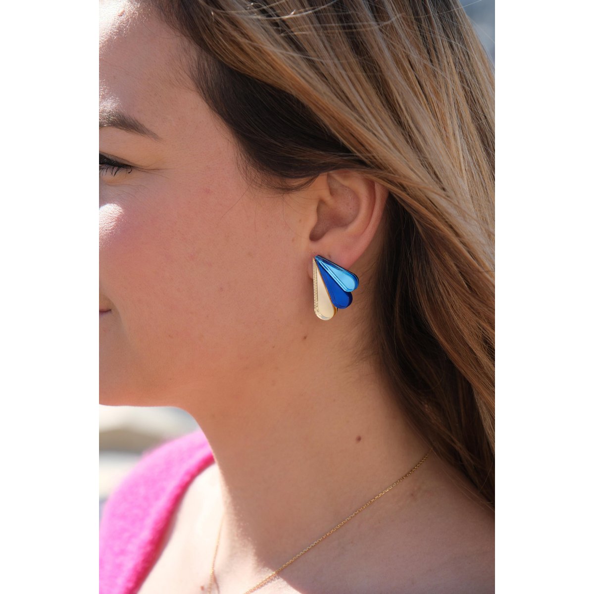 Boucles d'Oreilles Puces Miroirs Armance