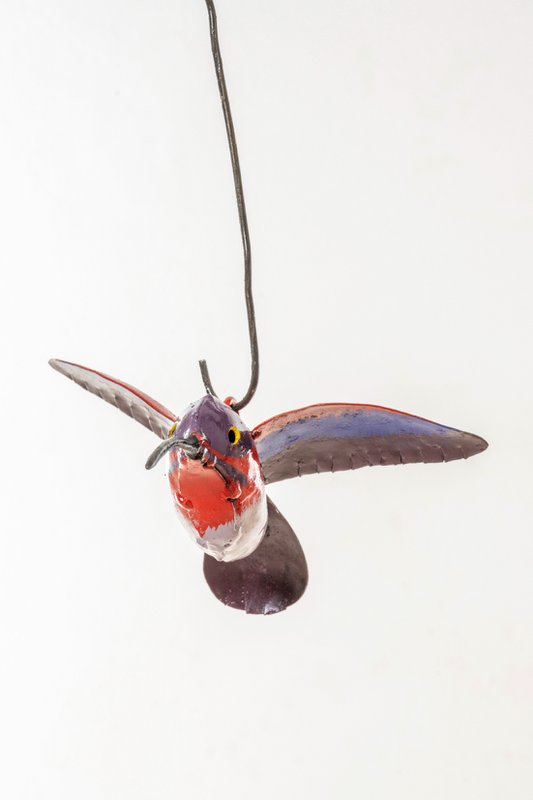 SUSPENSION SUNBIRD ROUGE EN MÉTAL