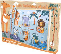 PUZZLE SONORE : JUNGLE MUSICALE (6 pcs)