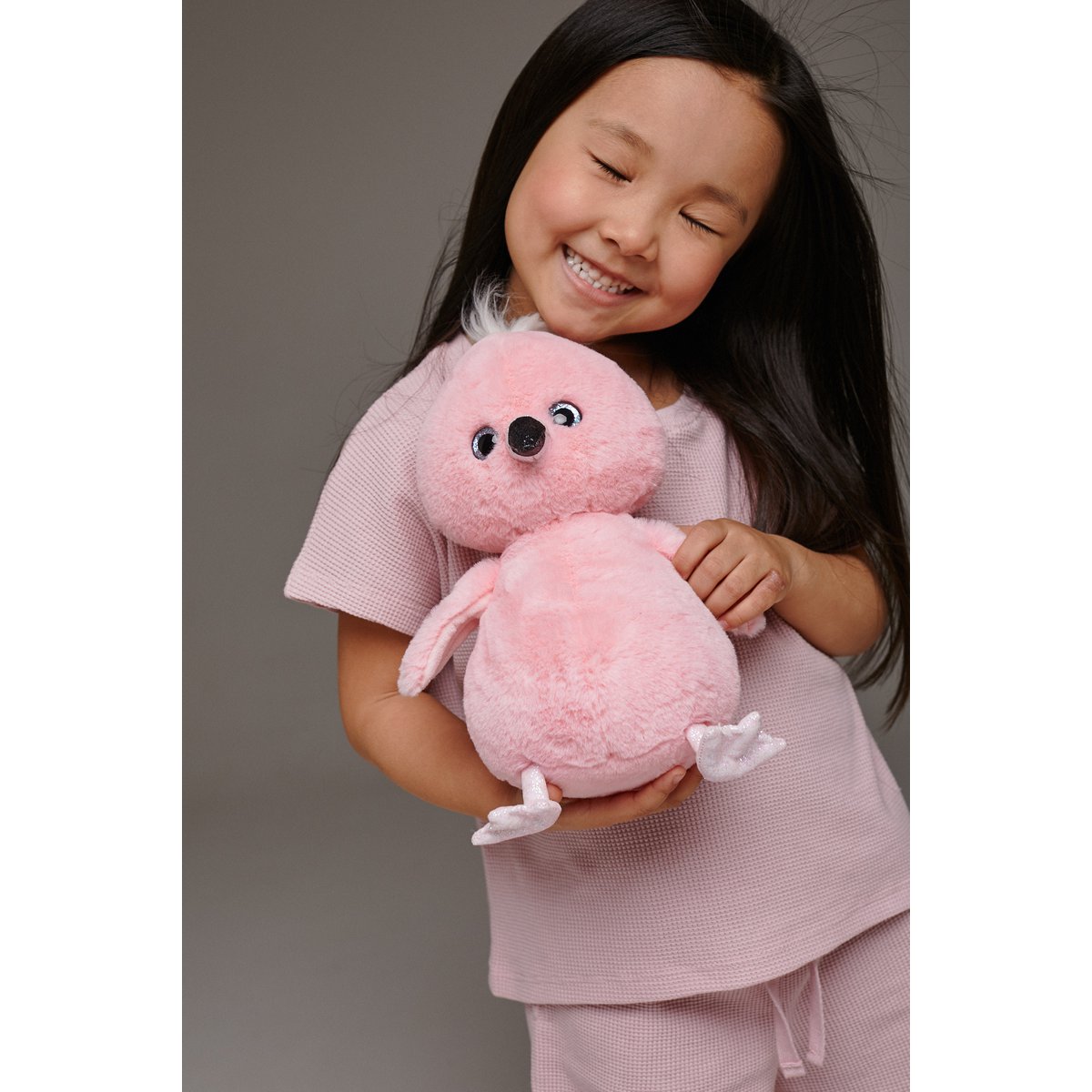 Jouet doux, Fluffies - duvet le flamant rose (42 cm)