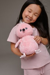 Jouet doux, Fluffies - duvet le flamant rose (42 cm)