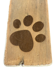 keyhanger old dutch flat DOG PAW PRINT