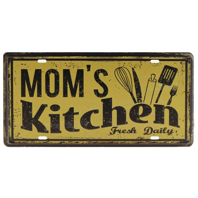 Mamas Küche Retro Wandbord 15x30