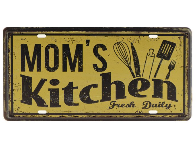 Mamas Küche Retro Wandbord 15x30