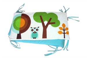 BED NEST SMALL MODERN OWLS BLUE