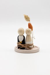 Peg Doll Bride Groom - Brudepar - Tuureluur Trædukke Kærlighed Bryllup Bryllupsgave