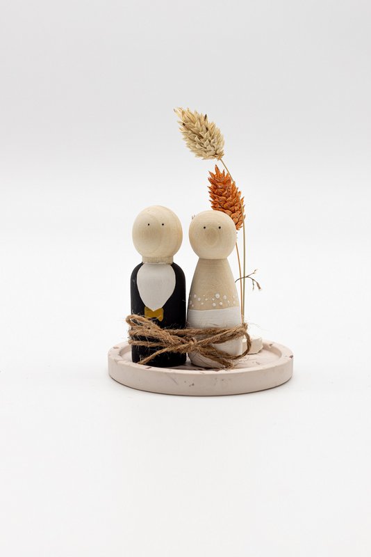 Peg Doll Novia Novio - Pareja nupcial - Tuureluur Muñeca de madera Amor Boda Regalo de boda
