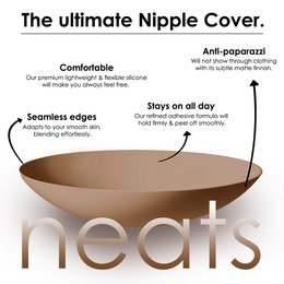 Copricapezzoli adesivi in ​​silicone Neats - 1 paio (Moka)