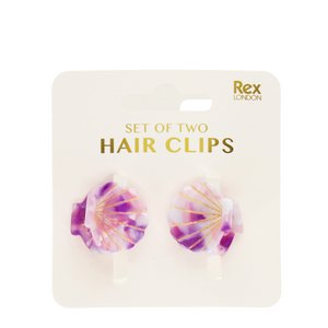 Mini Hair Claw -clips (set van 2) - zeeschelpen
