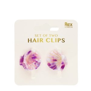 Mini Hair Claw -clips (set van 2) - zeeschelpen