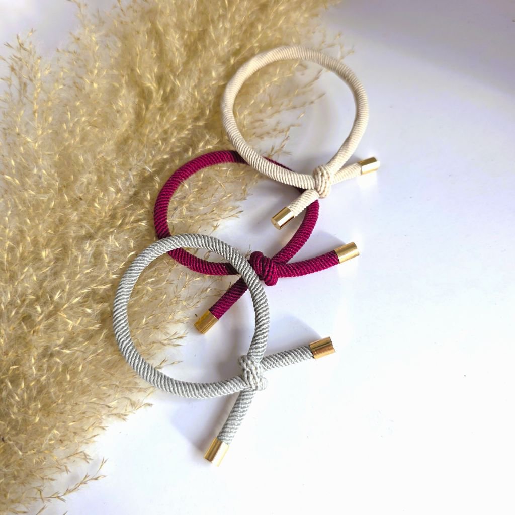 Bracciale Nodo Dorato Bordeaux