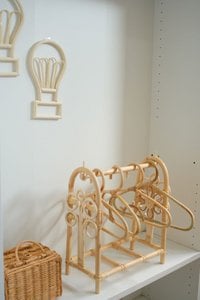 DOLL RATTAN CLOTHES RACK