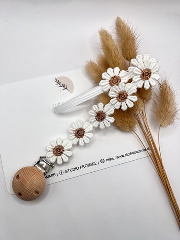Schnullerclip Daisy Bronze