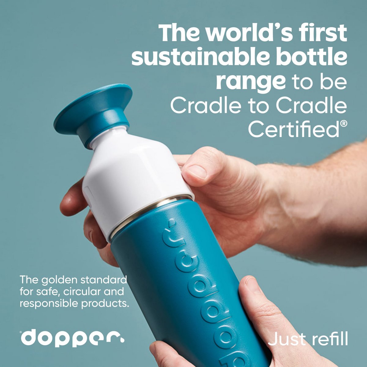 Dopper geïsoleerde thermosfles zilver 350 ml
