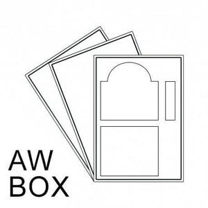 1UP AW Spezial-Display-Box-Etikett auf A4