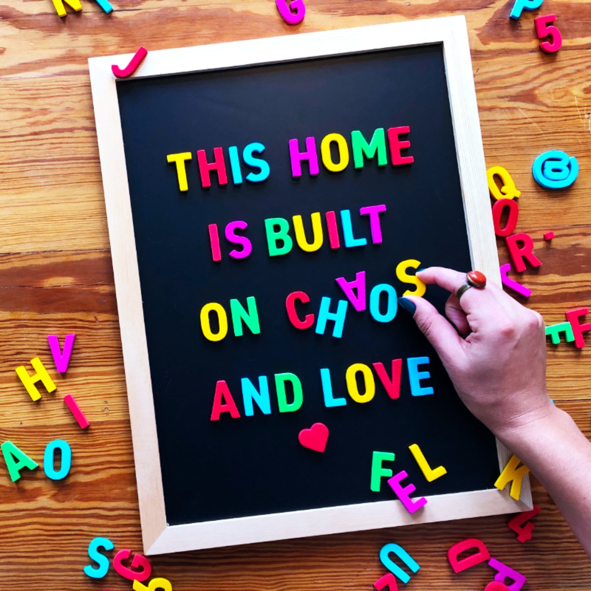 Modern magnetic letters - 6 color mix