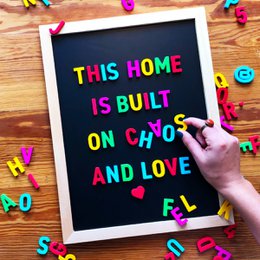 Modern magnetic letters - 6 color mix
