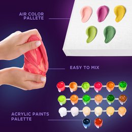 Okto Sensory 3D Air Clay and Color by Numbers - Cat with Flower Wreath