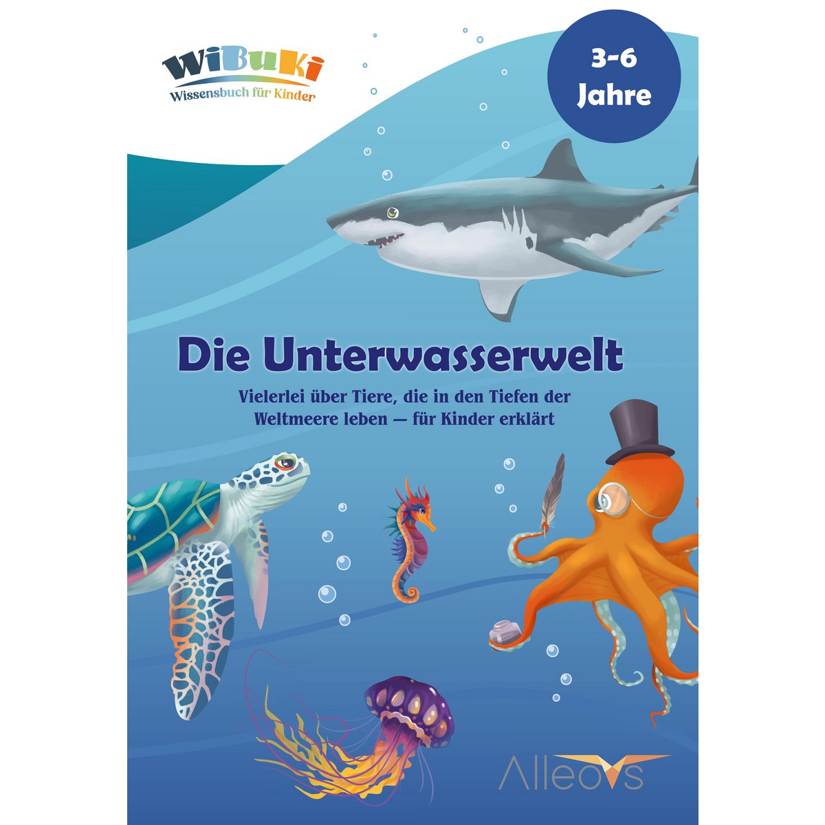 Kennisboek "WiBuKi" voor kinderen: De onderwaterwereld - veel over dieren die in de diepten van de oceanen leven - voor kinderen vanaf 3 jaar