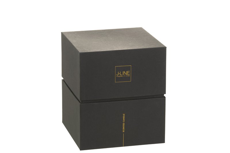 Świeca zapachowa J-Line Luxuria - Cookie Crunch - szkło - brąz - duża - 80U